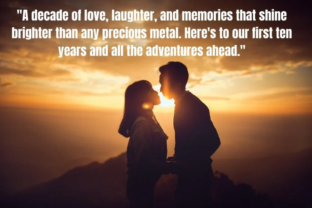 Tenth Anniversary Card Quotes