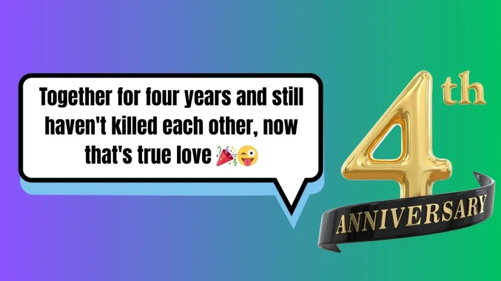 One-Word 4-Year Anniversary Captions for Instagram