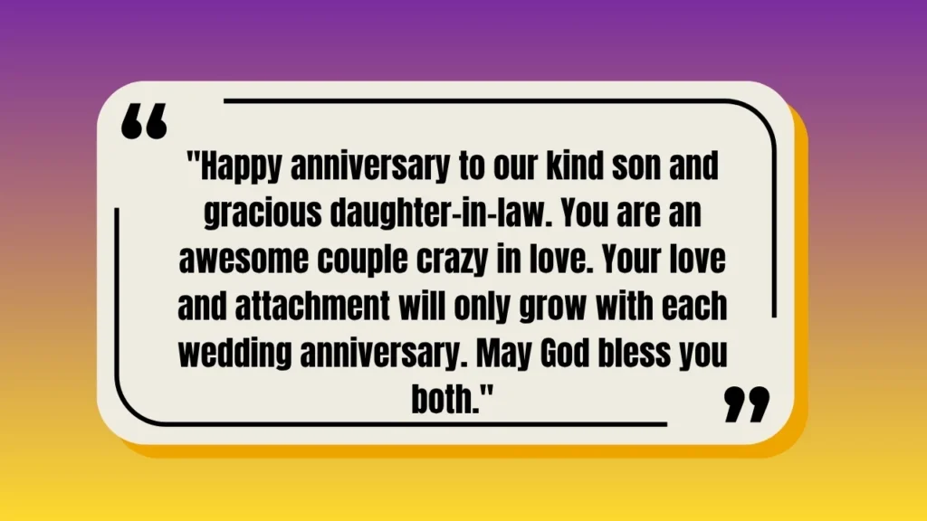 Heartfelt Anniversary Quotes For Son And Daughter-In-Law