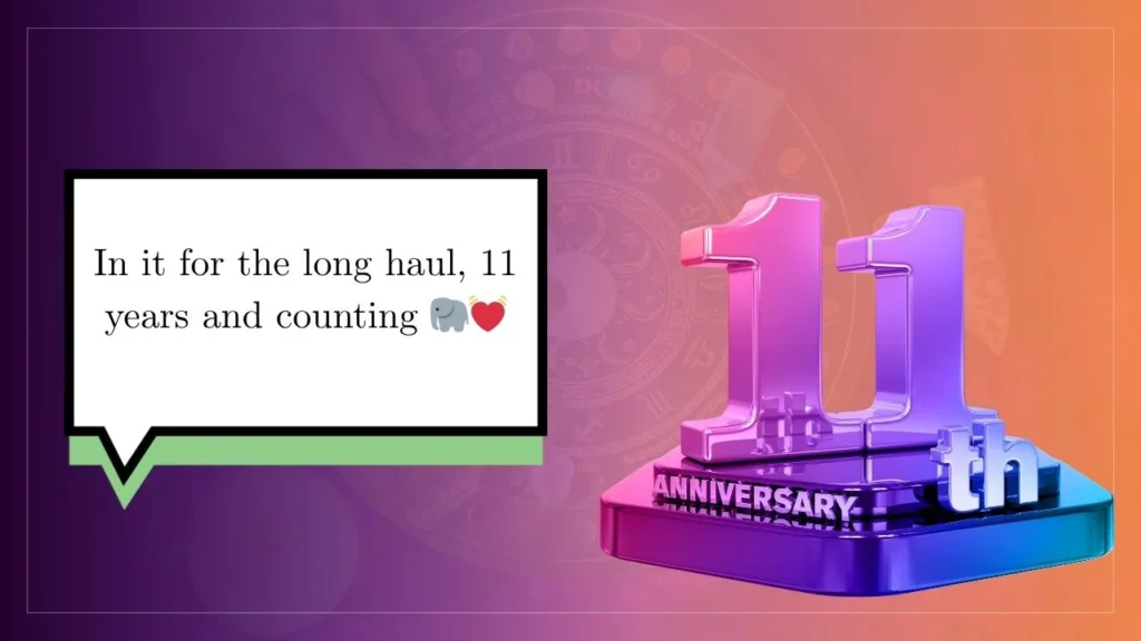 55+ 11th Anniversary Instagram Captions for Lifelong Love